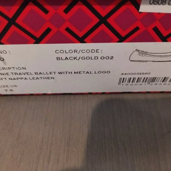 Tory Burch Minnie Travel Ballet with  gold metal logo - Picture 7 of 9